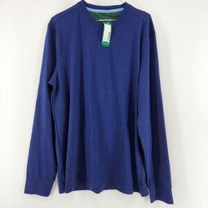 Hawker Rye Men's Navy Blue Spencer Soft Touch Long Sleeve Crew Shirt NWT